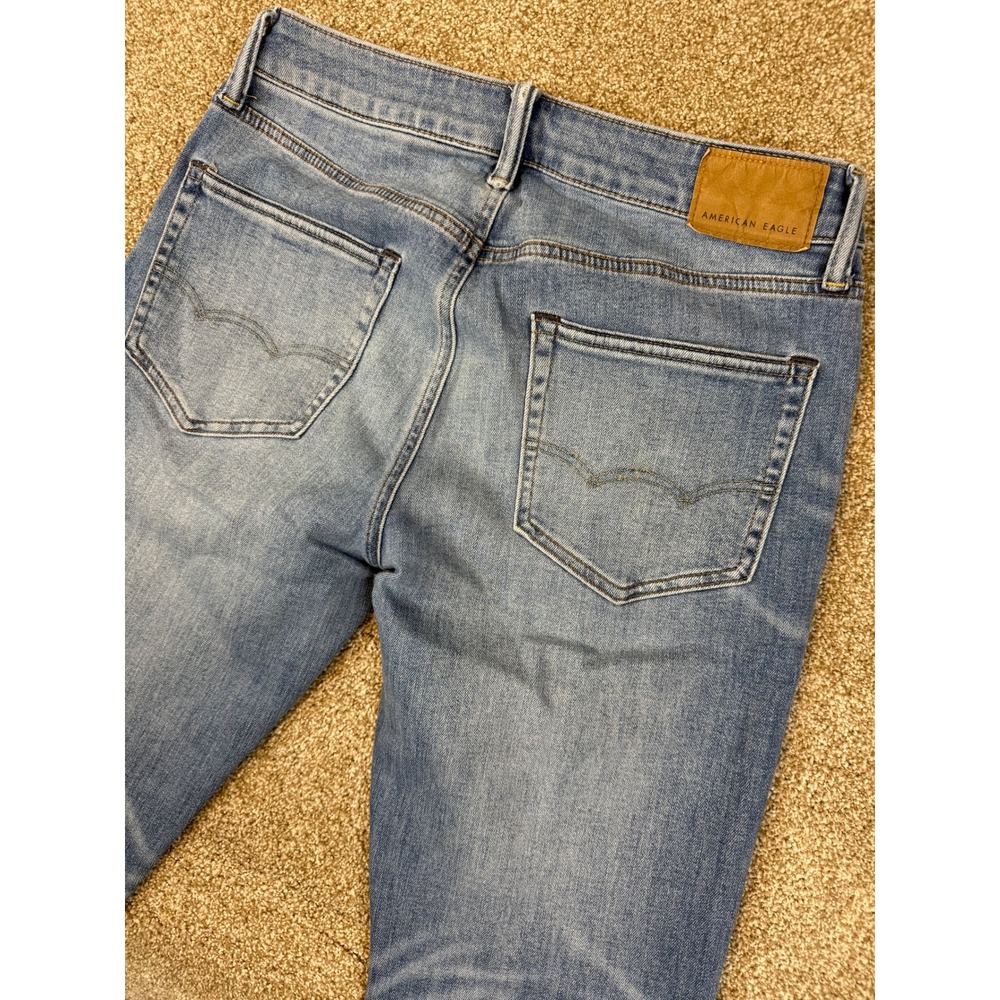 American Eagle‎ Airflex+ Athletic Fit Jeans Medium Wash 30x30 Tapered Leg Blue